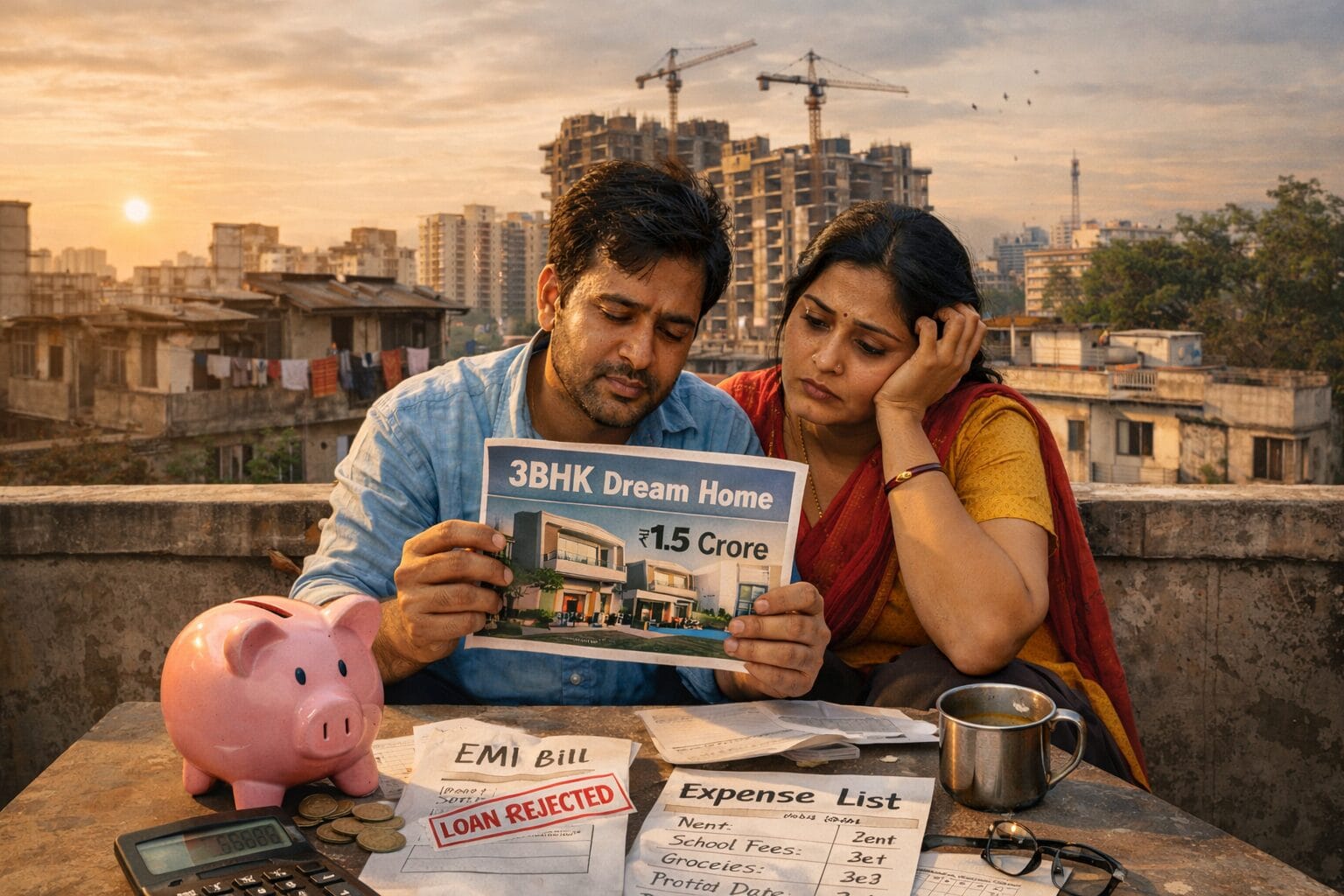 middle-class in india can never affrod a home