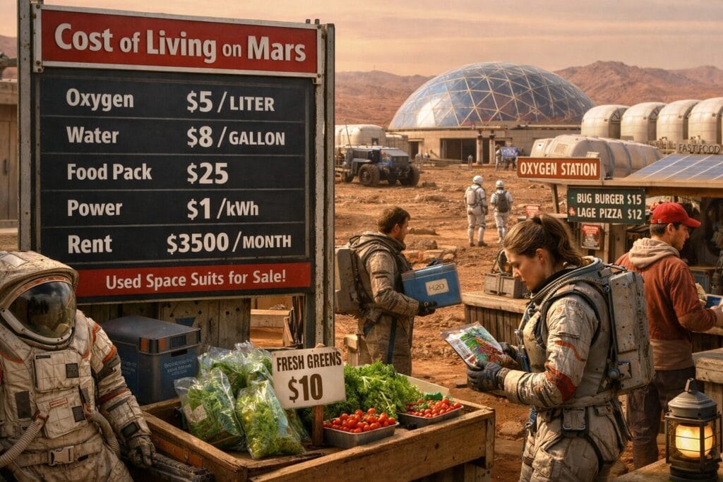 mars vs earth expenses