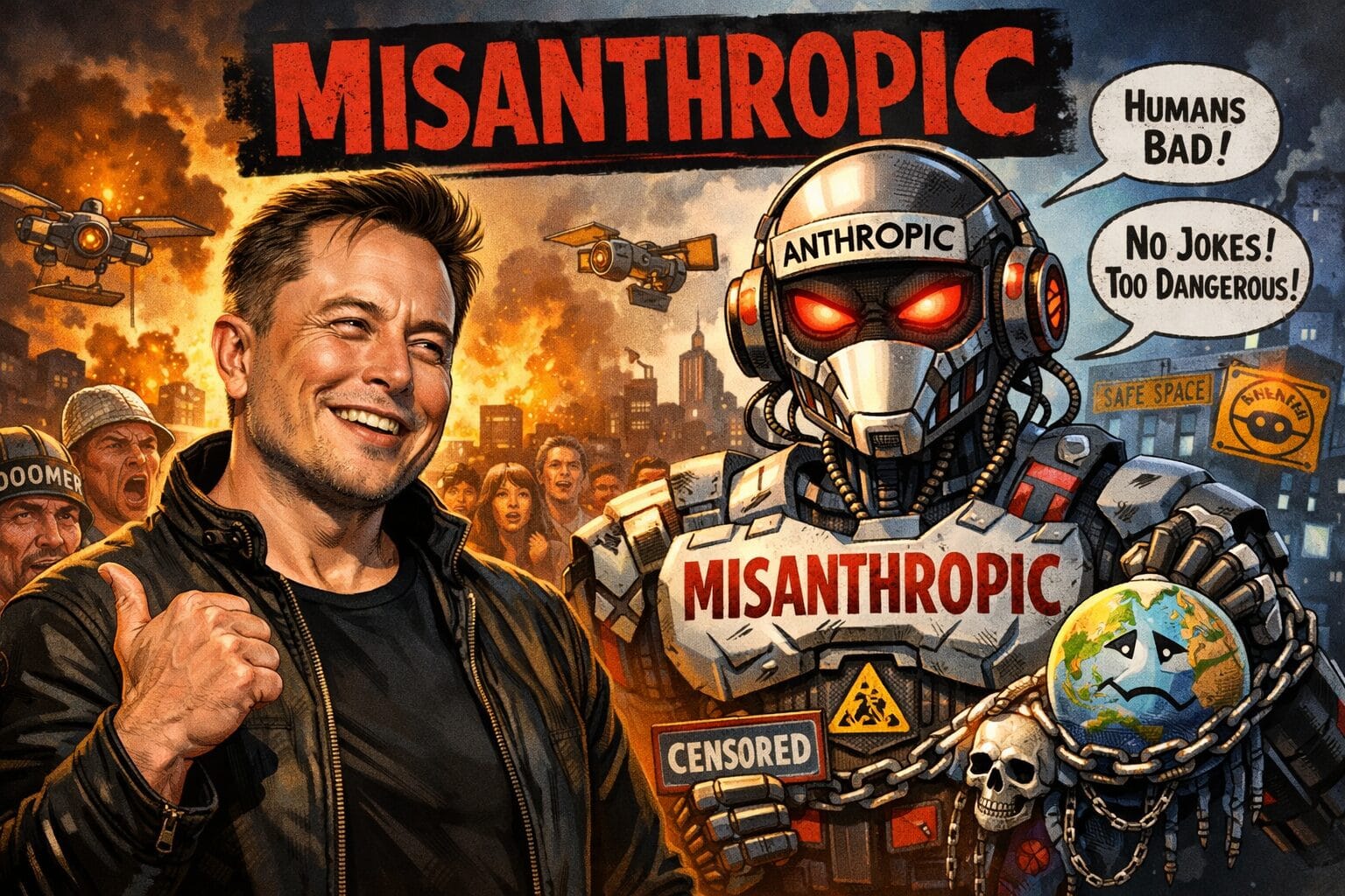 elon musk anthropic tweet causes controversy