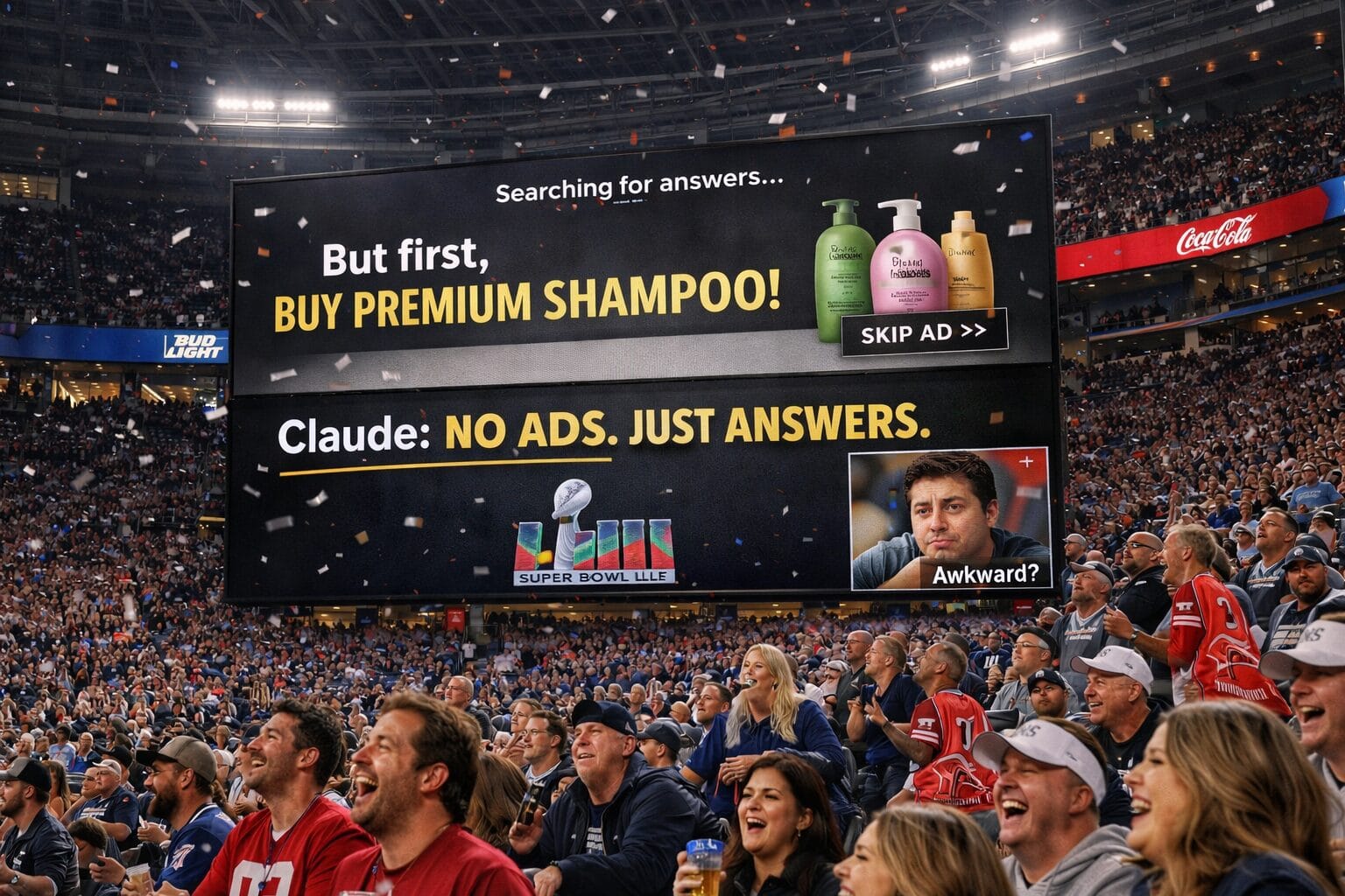 anthropic super bowl ad 2026! AI startup ka stand-up comedy