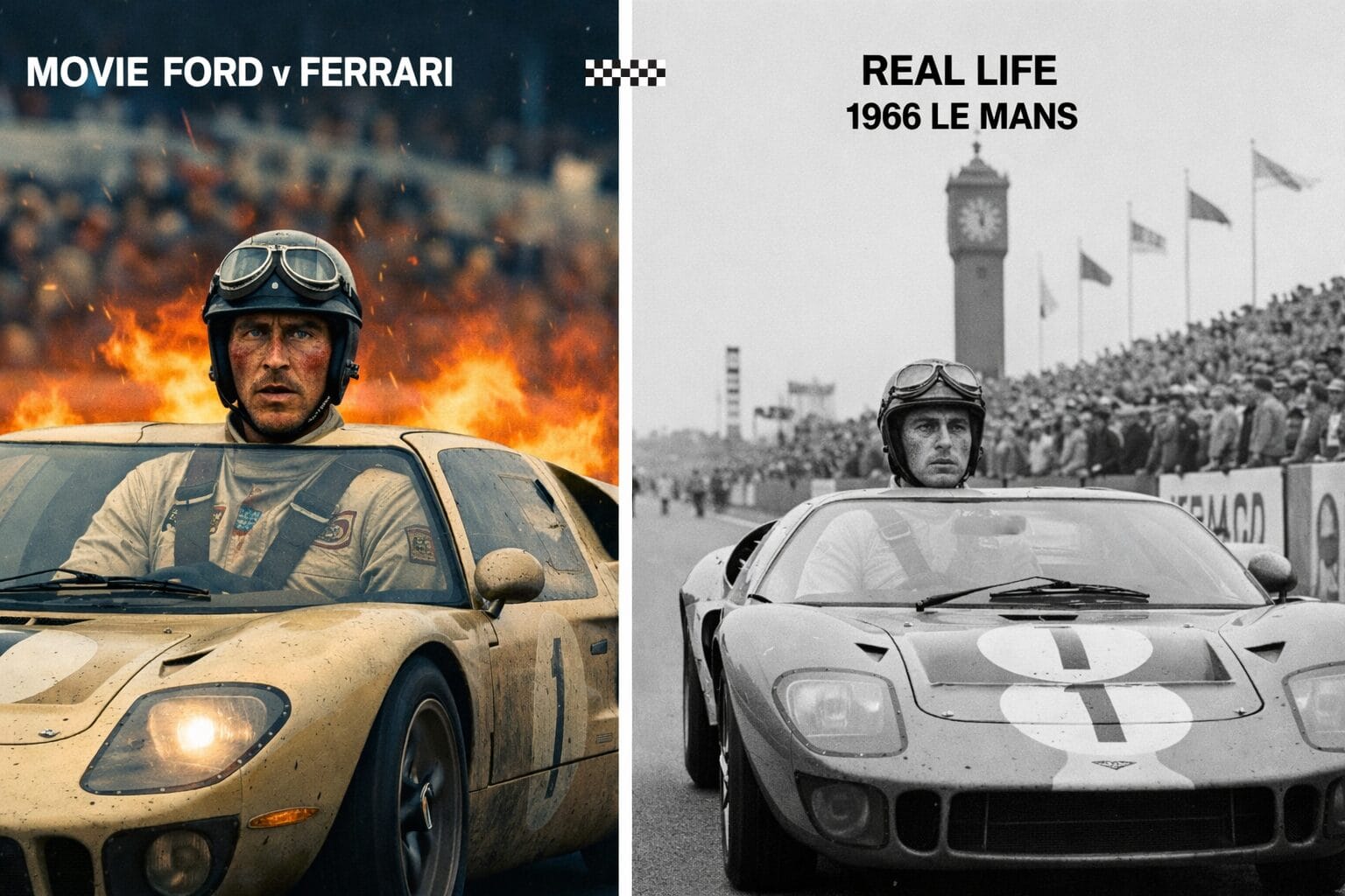 Ford vs Ferrari movie vs real life story reality :