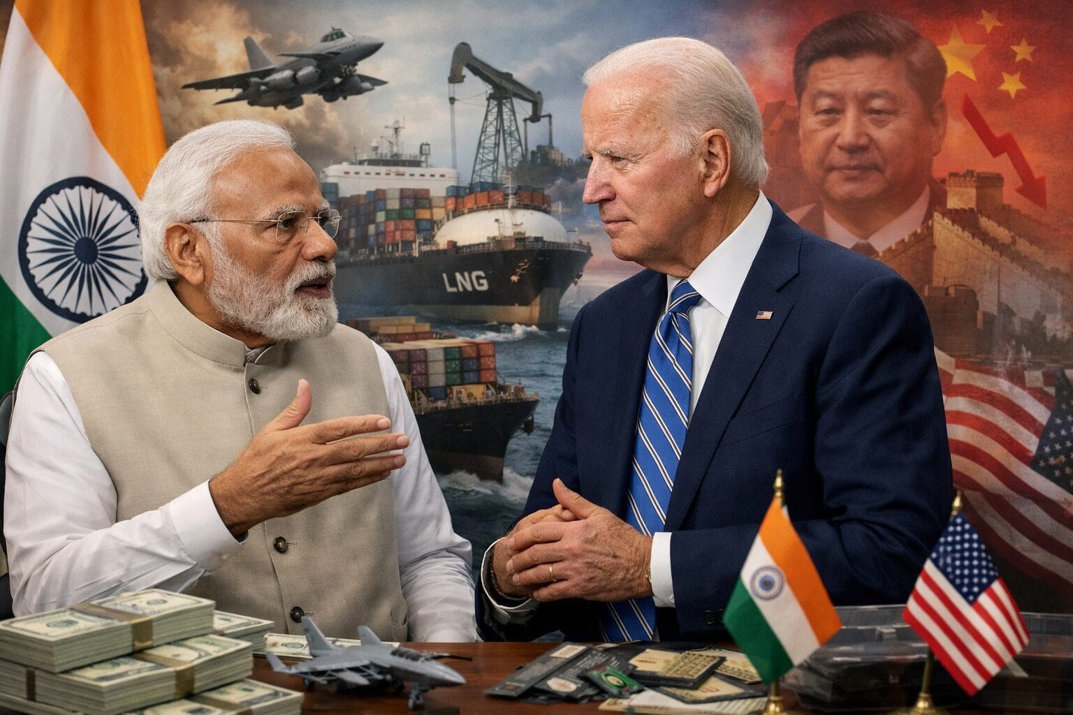 Why india committed to US to buy 500 billion worth products until next 5 years?