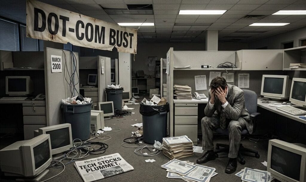 Why did the dotcom bubble crash?