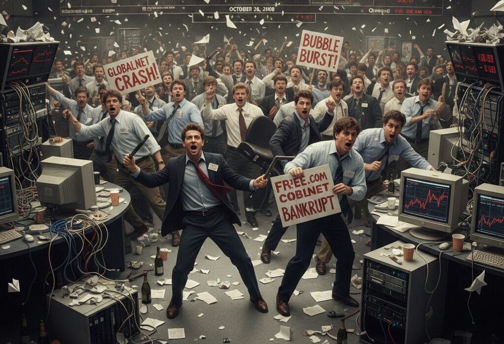 Why did the dotcom bubble crash?