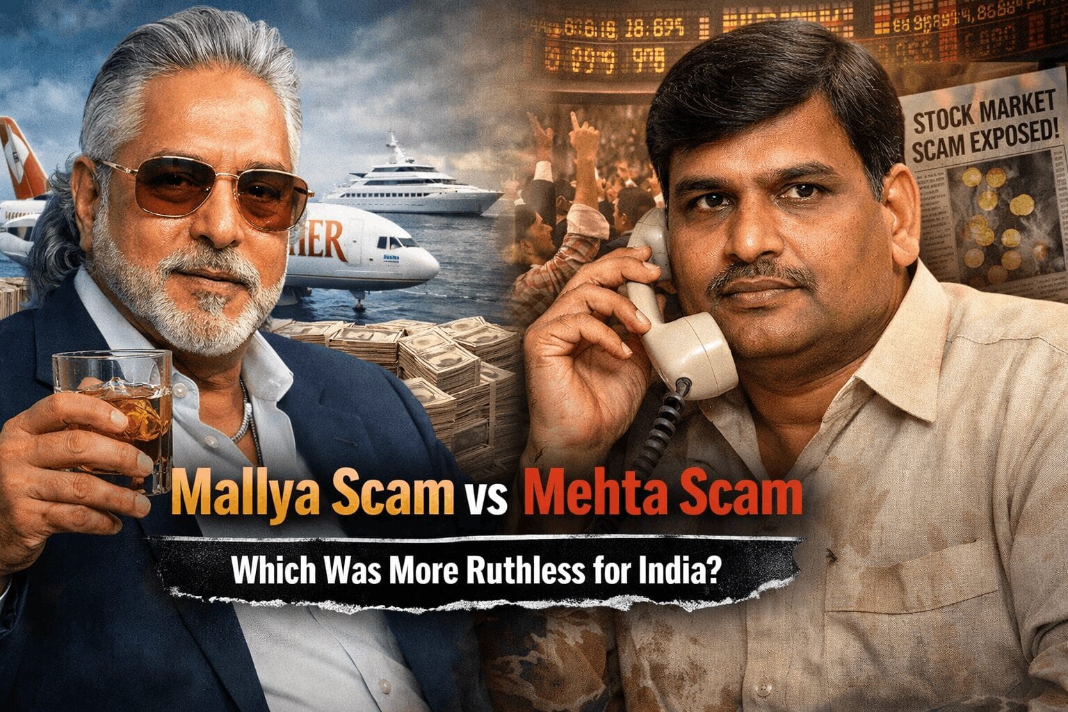 vijay mallya vs harshad mehta, kisne india ko jyada nuksaan pohonchaya?