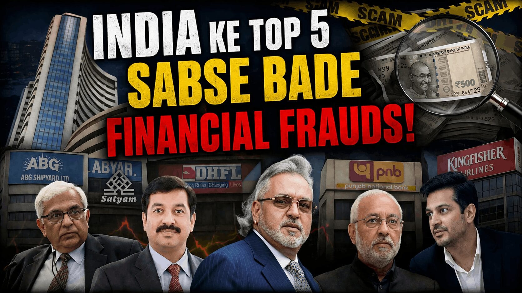 What are the top 5 biggest financial frauds in india!